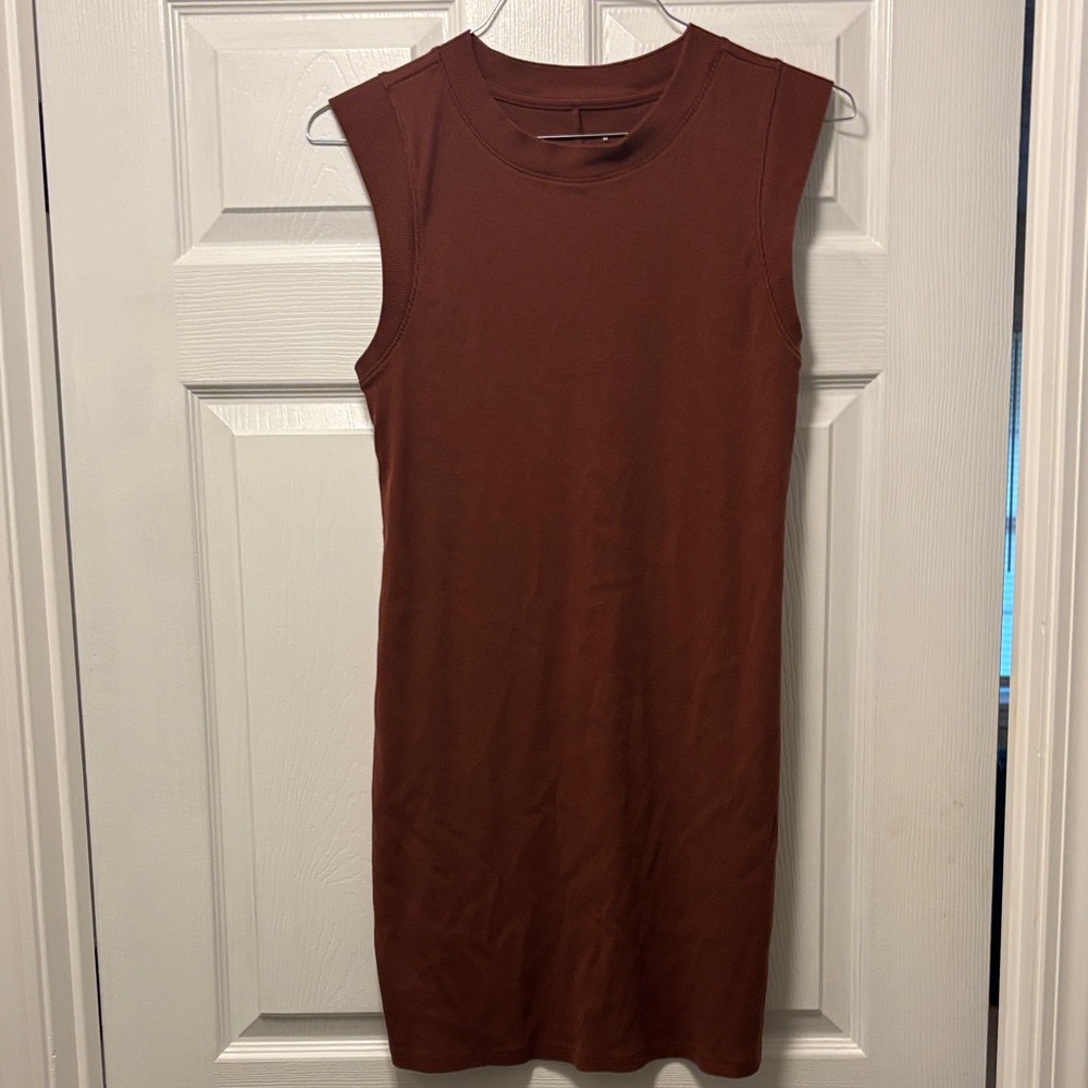 a new day Sleeveless Dark Brown/Rust Mini Dress